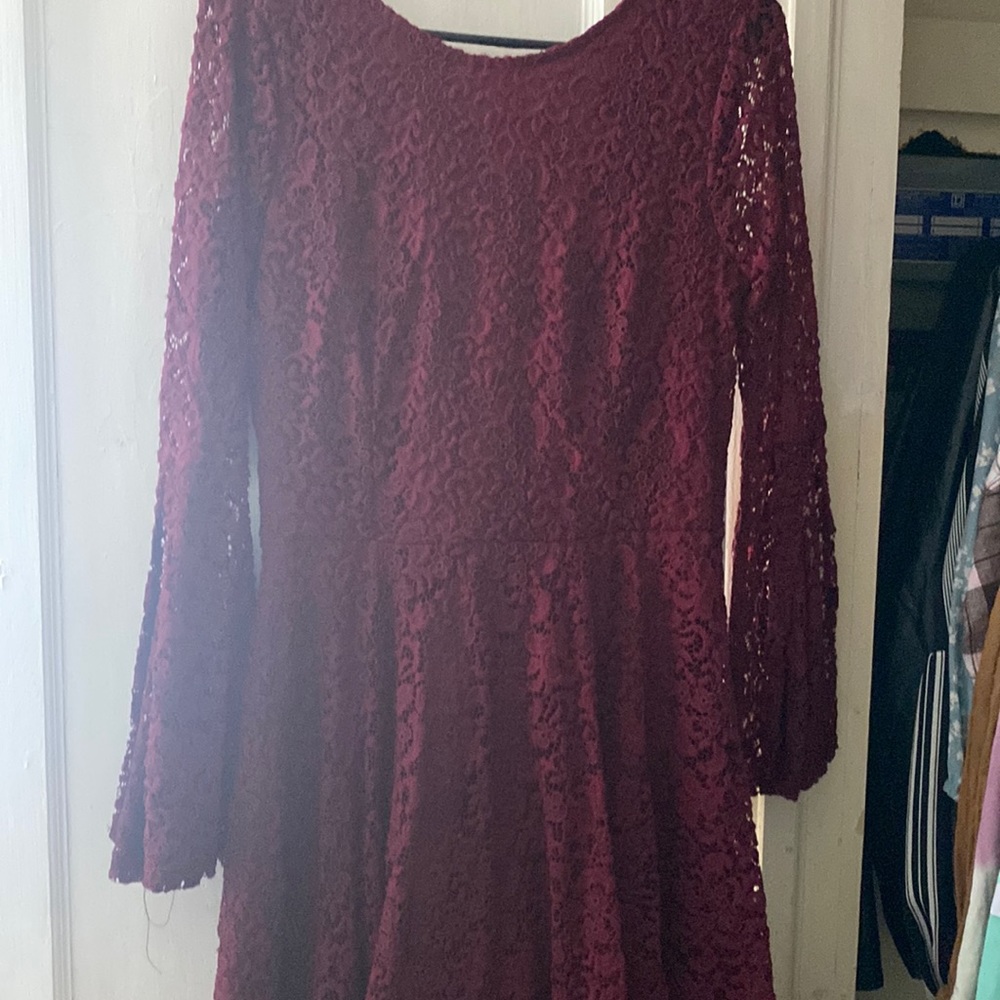 Burgundy dress